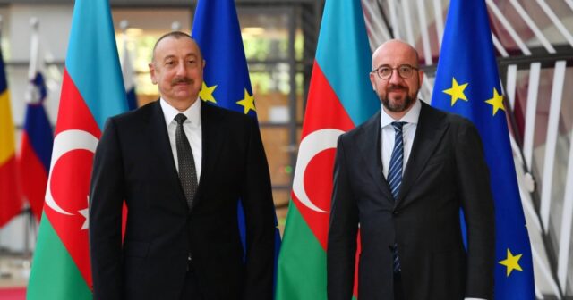 Brüsseldə Prezident İlham Əliyevin Şarl Mişel ilə görüşü başlayıb