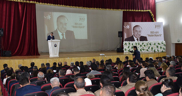 Şirvanda Heydər Əliyevin 100 illiyinə həsr olunan tədbir keçirildi – Fotolar