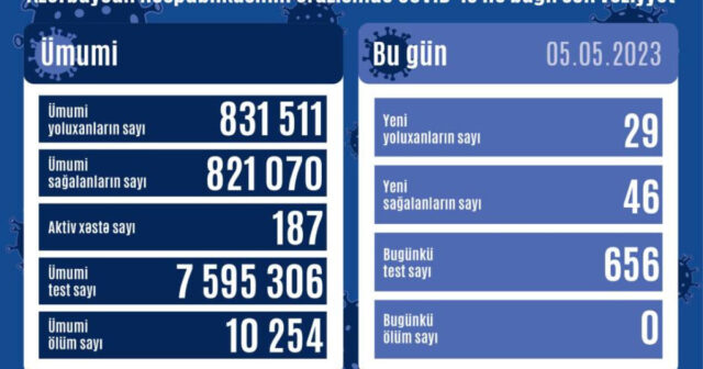Azərbaycanda daha 29 nəfər COVID-19-a yoluxub