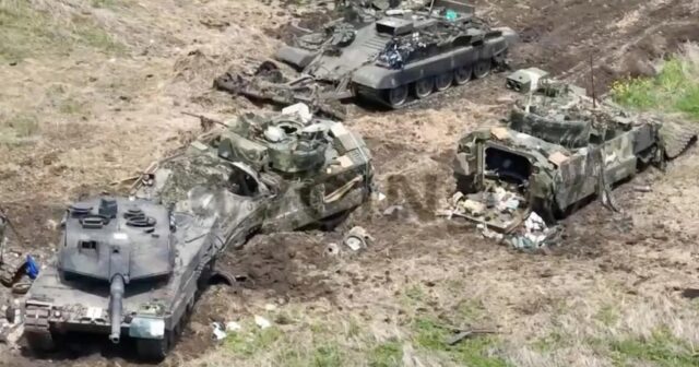 Qərbin Ukrayna cəbhəsində vurulan texnikalarının görüntüsü yayıldı-ŞOK FAKTLAR