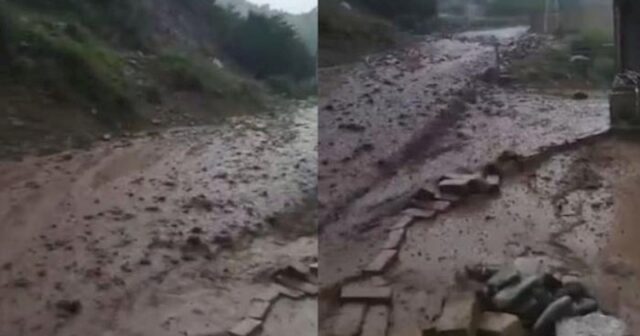 İsmayıllıya sel gəldi: Lahıc yolu bağlandı -VİDEO