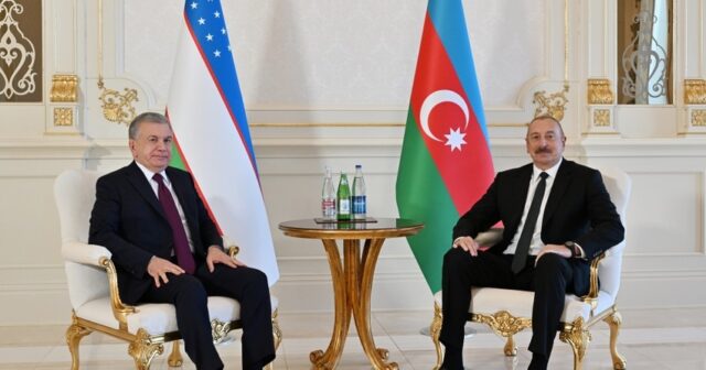 Azərbaycan və Özbəkistan prezidentlərinin təkbətək görüşü başlayıb