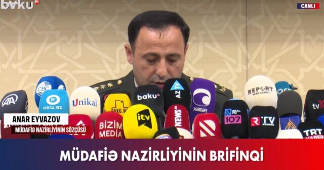 MÜDAFİƏ NAZİRLİYİ NÖVBƏTİ BRİFİNQ KEÇİRİR – VİDEO