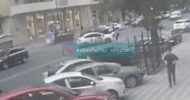 Qoşa xətti kəsən “Prius” sürücüsü keçiddə piyadanı belə vurdu – ANBAAN VİDEO