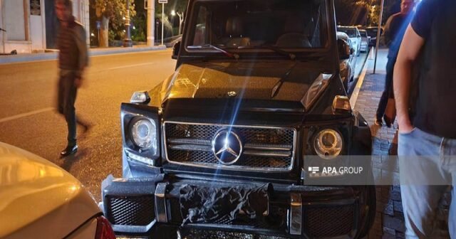 Bakıda “Galendewagen”in iştirakı ilə üç maşın toqquşdu, xəsarət alan var (FOTO)