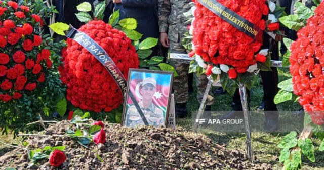 Şəhid Vüsal Orucov Qusarda dəfn olundu (FOTOLAR)