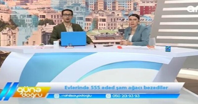 Bakıdakı zəlzələ anı televiziyanın canlı efirində (VİDEO)