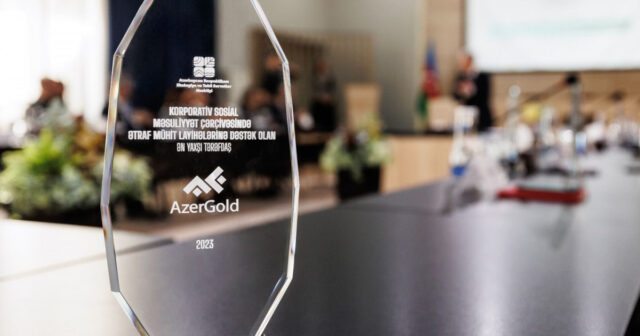 “AzerGold” QSC ekoloji sahədə “2023-cü ilin ən yaxşı tərəfdaşı” nominasiyası üzrə təltif edilib