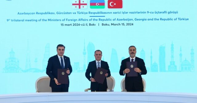 Azərbaycan, Türkiyə və Gürcüstan arasında Bakı bəyannaməsi imzalanıb