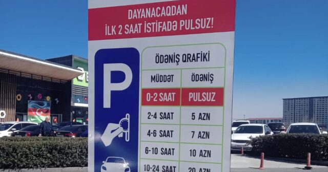 Marketlərdə parkinq pullu oldu – 100 manat…