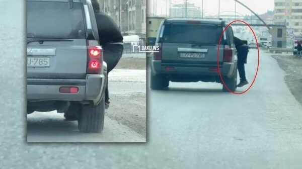 Bakı-Sumqayıt yolunda “Jeep” və qəribə “sərnişin”i – VİDEO