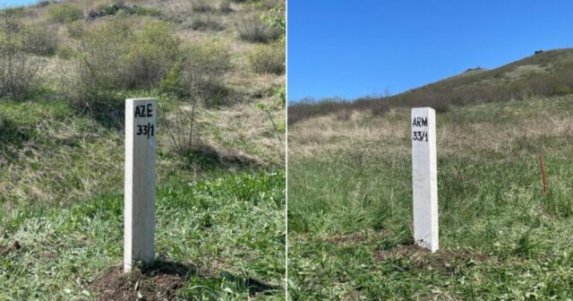 TƏCİLİ! Azərbaycan-Ermənistan sərhədində ilk dirək quraşdırıldı – FOTO