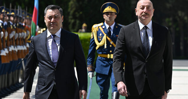 Əliyevlə Japarov Ağdama getdi