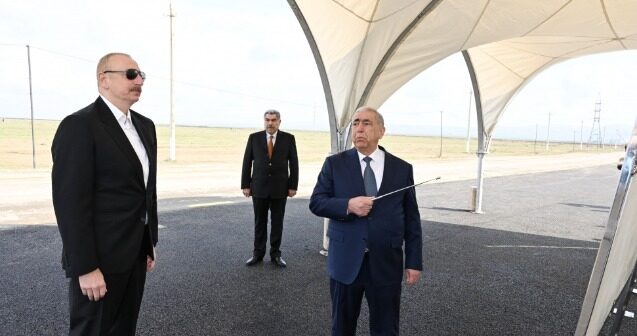 Prezident avtomobil yolunun açılışında – Fotolar