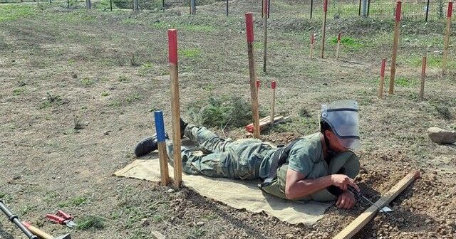 Mühəndis bölmələri ilə döyüş hazırlığı məşğələləri keçirildi – FOTO