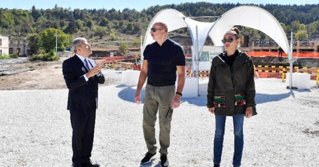 Prezident və birinci xanım Şuşada təməlqoyma mərasimində