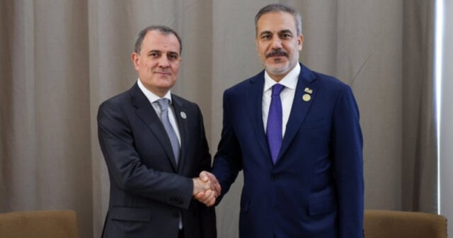 Ceyhun Bayramovla Hakan Fidan görüşdü