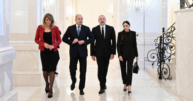 Bolqarıstan prezidenti və birinci xanımın şərəfinə rəsmi nahar verildi (FOTO)