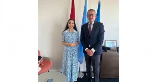 Leyla Əliyeva İsveçrədə BMT ofisində görüşlər keçirdi
