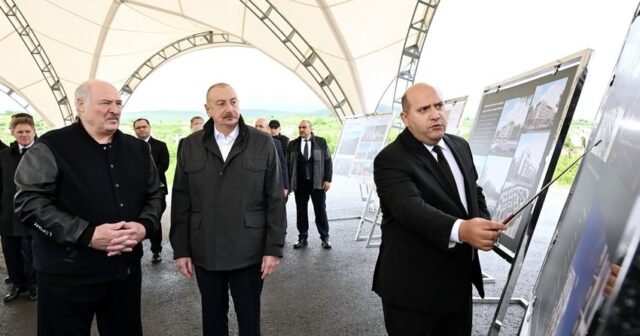 Prezidentlər Füzuli şəhərinin Baş planı ilə tanış olublar-FOTO