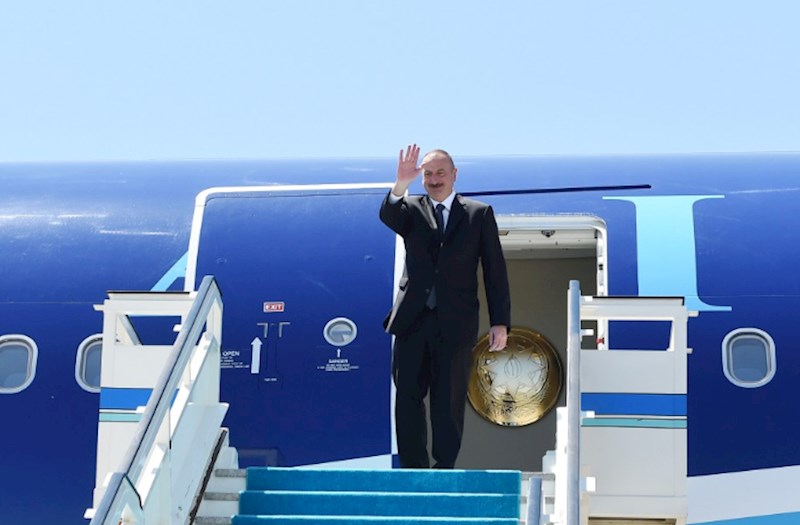 İlham Əliyev Qazaxıstana getdi
