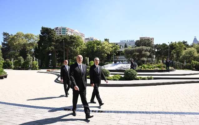 Prezident Bakıda əsaslı şəkildə yenidən qurulan Nərimanov parkının açılışında iştirak etdi – FOTO