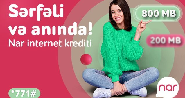 “Nar” abunəçiləri üçün “NarKredit”dən data kredit xidməti