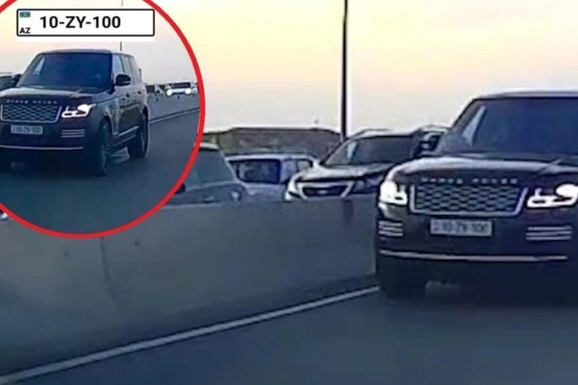 “Range Rover” sürücüsü əks istiqamətdə hərəkət etdi – VİDEO
