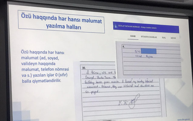 Cavab əvəzinə öz nömrəsini yazdı – İmtahanda kuryoz