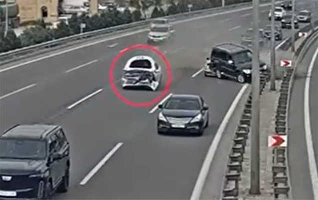 Aeroport yolunda ağır qəza – Video