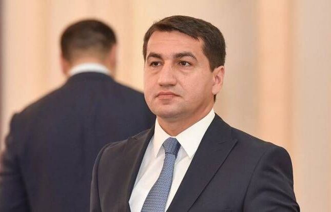 Hikmət Hacıyev Füzuli aeroportundan paylaşım edib