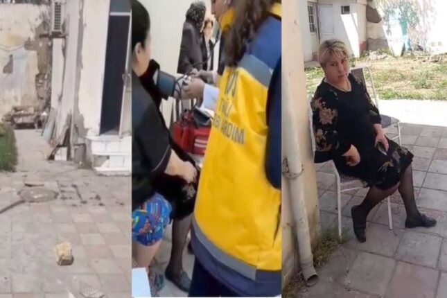 “Vialon” çıxmayan sakinləri daşlayır – Yaralı var – VİDEO