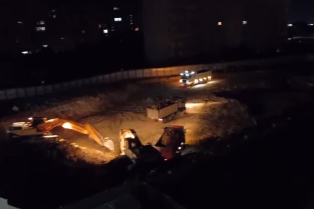 Suraxanıda gecə başlayan tikinti xaosu… – Video FAKT