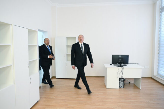 İlham Əliyev Ağdamın yerli icra strukturları üçün inşa edilmiş inzibati binada olub
