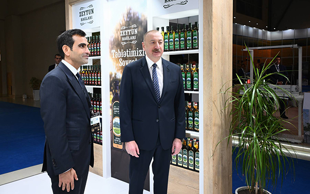 Prezident “Azərsun Holdinq” stendini ziyarət edib – Fotolar