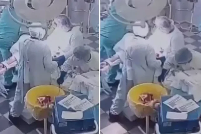 Zəlzələ zamanı həkimlər əməliyyat edib – VİDEO