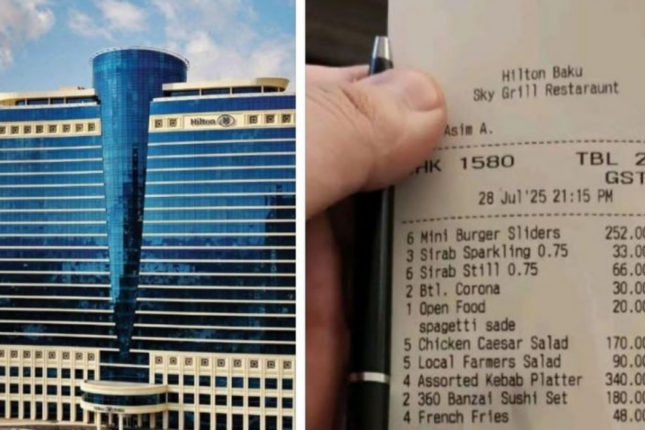 “Hilton Baku”dakı qiymətlər turistləri təəccübləndirdi – FOTO