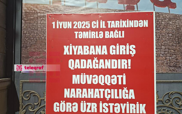 İkinci Fəxri xiyaban təmirə bağlanıb – Foto