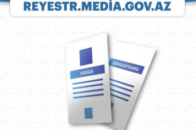 Media subyektlərinin hansı hallarda Media Reyestrindən çıxarılacağına dair qanuna dəyişiklik edilir
