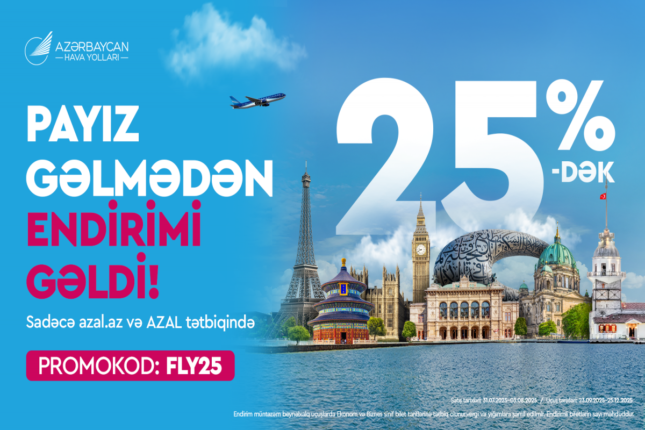 AZAL-la sərfəli uçuşlar: 25%-dək endirimlə səyahət edin