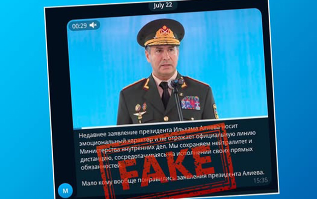 Daxili işlər nazirinin adından saxta açıqlama yayılıb