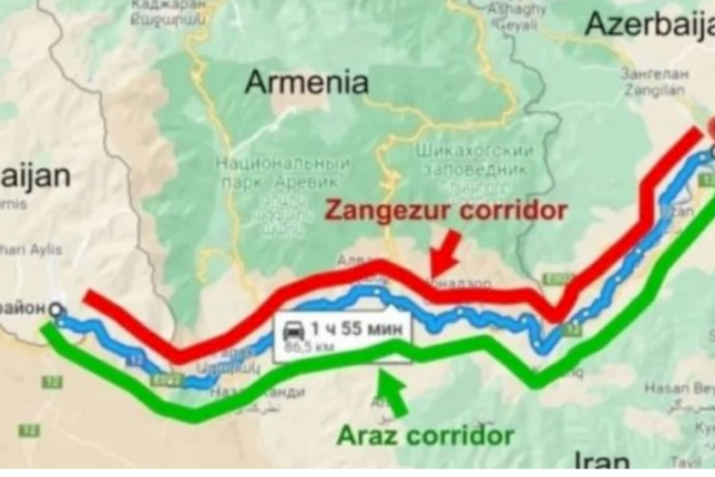 İrandan Zəngəzur dəhlizinə qarşı Araz dəhlizi