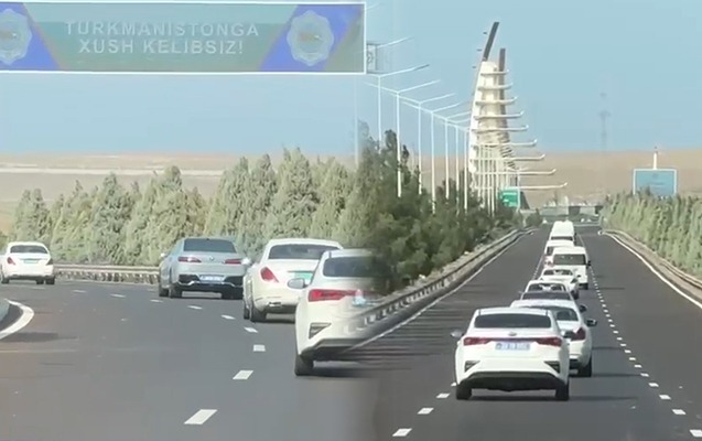 İlham Əliyevin şərəfinə xüsusi kortej – Video