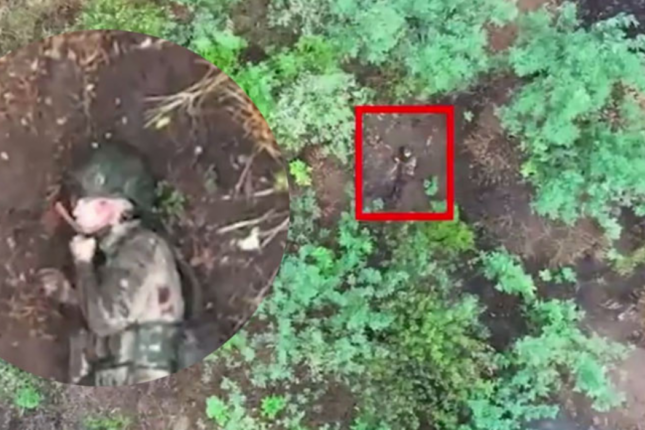 Rusiya qadınları hücumlara göndərməyə başlayıb: Drondan qaçarkən görüntüləndi (VİDEO)