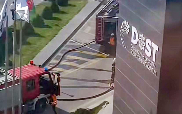 Yanğın olan DOST Mərkəzi müvəqqəti bağlandı