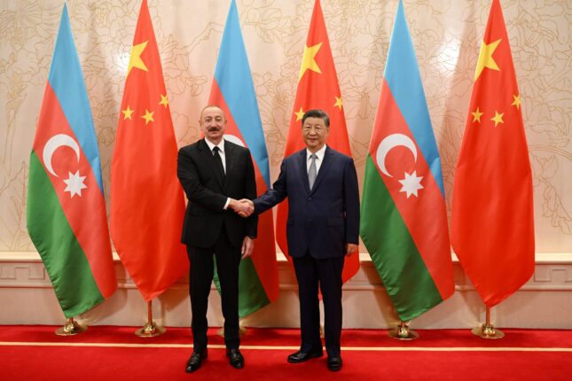 Prezident Çin Sədri ilə görüşdü – Fotolar