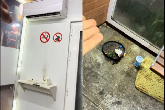 Avtobus dayanacağına zərər vuran şəxs saxlanıldı – VİDEO