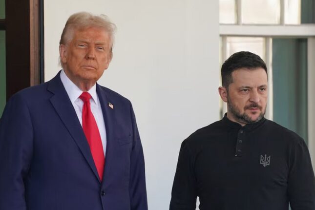 Trampla Zelenskinin Ağ Evdə görüşü başladı (VİDEO)