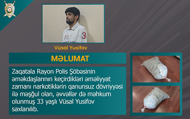 Narkotik dövriyyəsinə görə həbs edildi – Zaqatalada əməliyyat