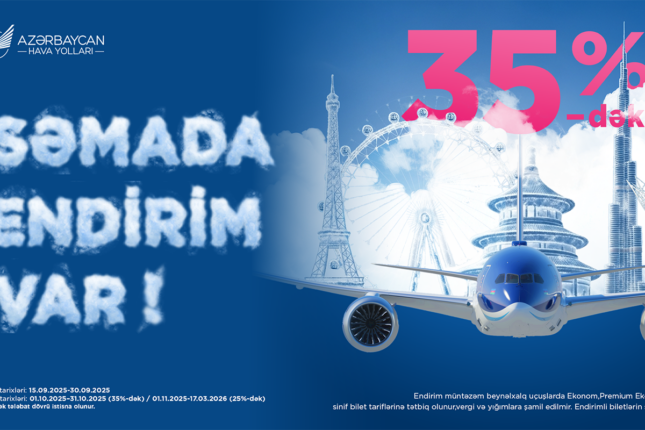 AZAL turizm gününə özəl endirim kampaniyası elan edir